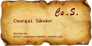 Csurgai Sándor névjegykártya